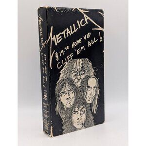 Metallica Cliff 'Em All VHS 1987 Creeping Death Heavy Metal VTG 80s Home Video
